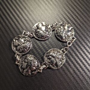 Silver Roman Coin Bracelet
